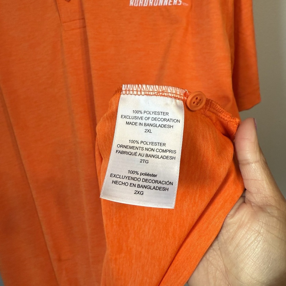 Champion NCAA UTSA Men's Collar Short Sleeve Polo 2XL Orange Game Day Football - Picture 7 of 12